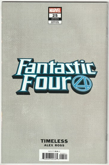 Fantastic Four #25 (LGY #670, Volume 6, 2020) - Alex Ross Black Bolt Timeless Virgin Variant Cover