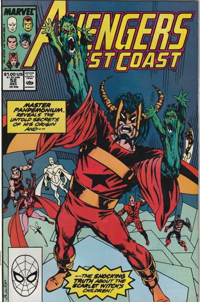 Avengers West Coast #52 (1989) - Origin and "death" of Tommy and Billy Maximoff