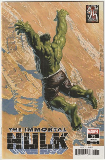 The Immortal Hulk #15, LGY #732 (2019) - Alex Ross Marvels 25th Anniversary Tribute Variant Cover