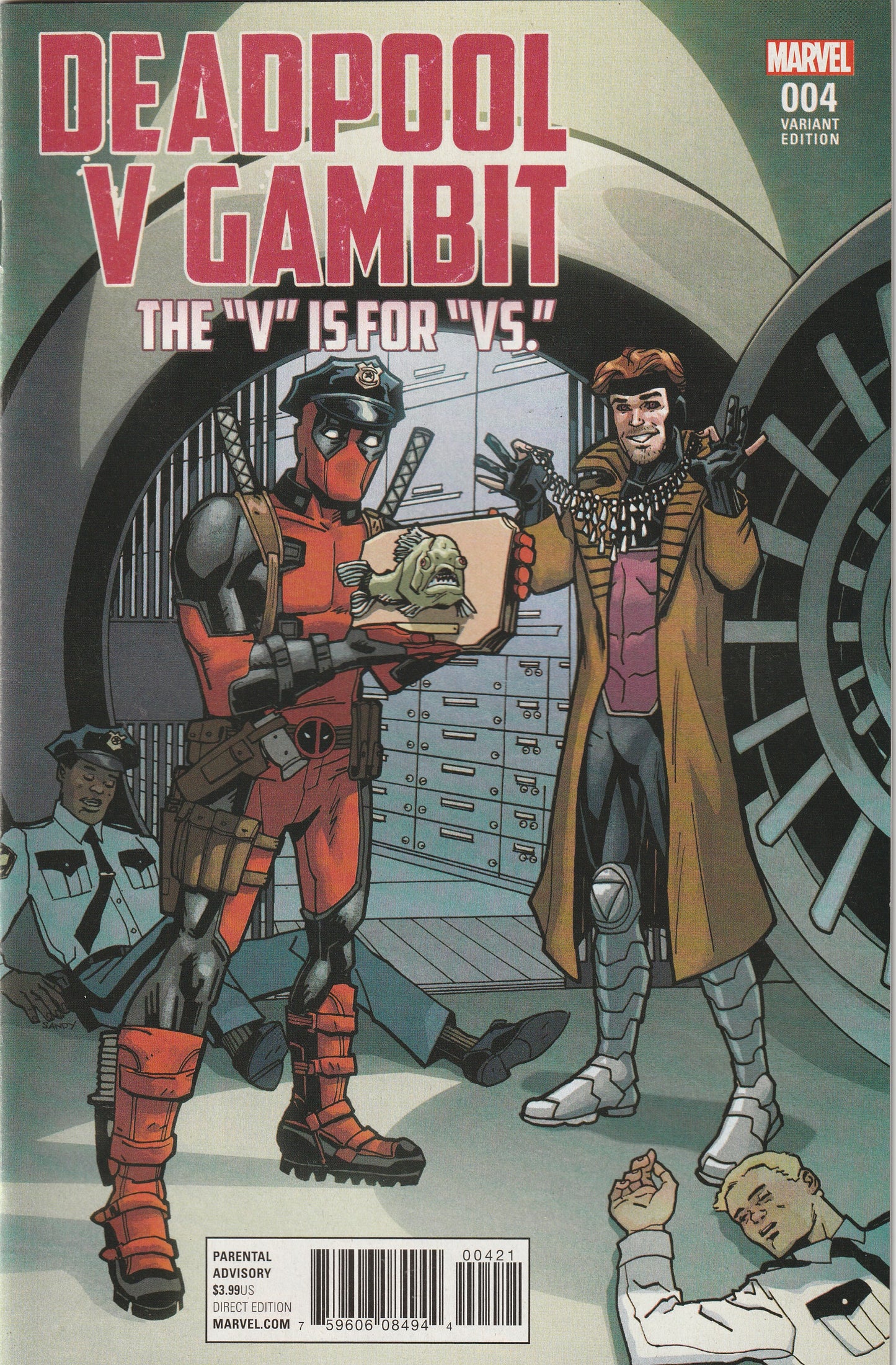 Deadpool V Gambit #4 (2016) - Sandy Jarrell Variant Cover