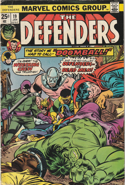 Defenders #19 (1975) - 2nd Full Wrecking Crew Appearance, Origin of Thunderball, Luke Cage Appearance