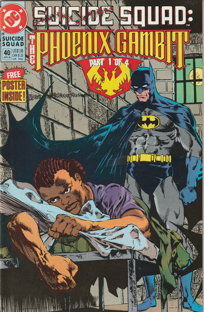 Suicide Squad #40 (1990) - Pull-out Suicide Squad/Batman poster by Isherwood