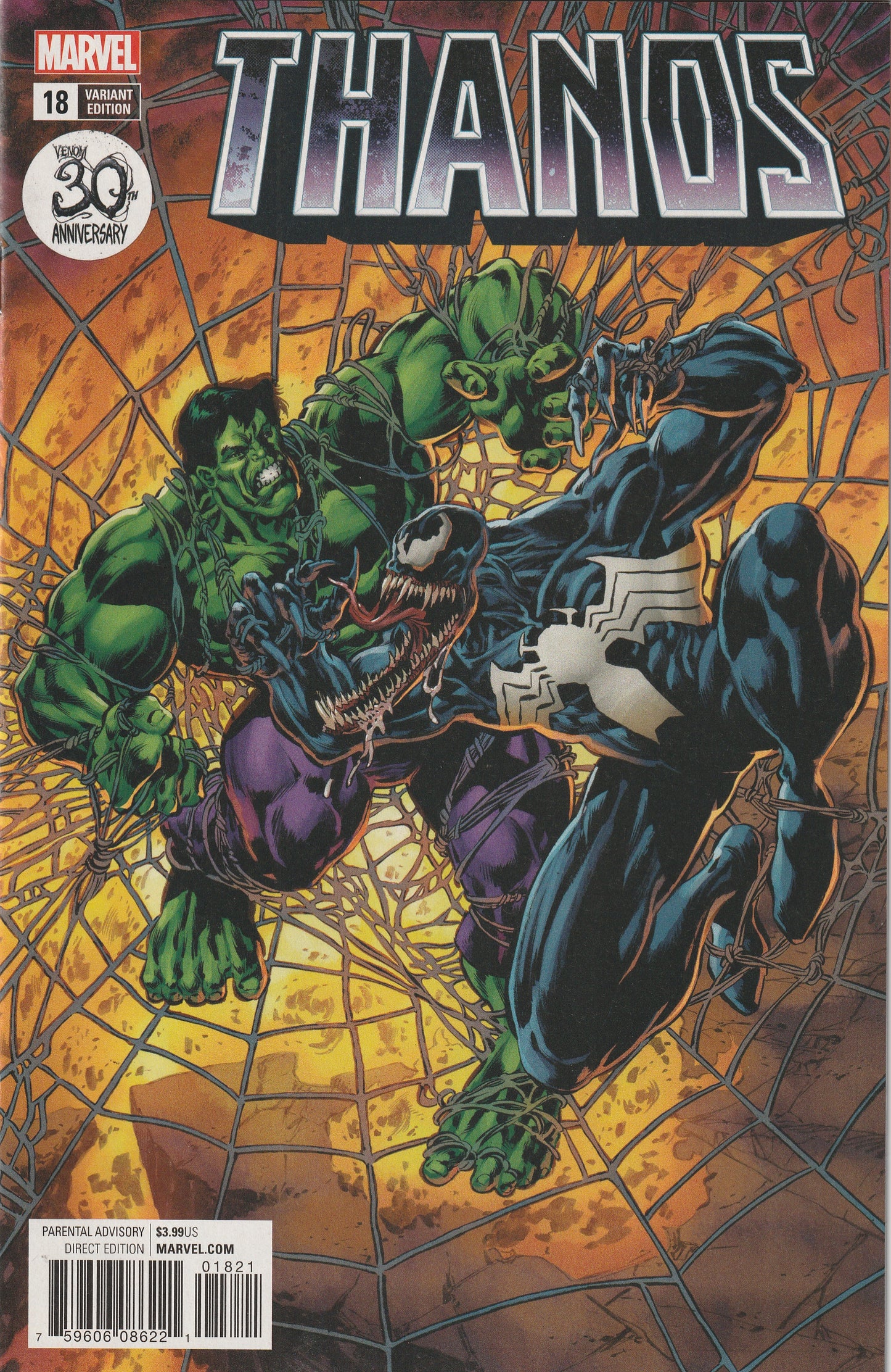 Thanos #18 (2018) - Mike Perkins Venom 30th Anniversary Variant Cover
