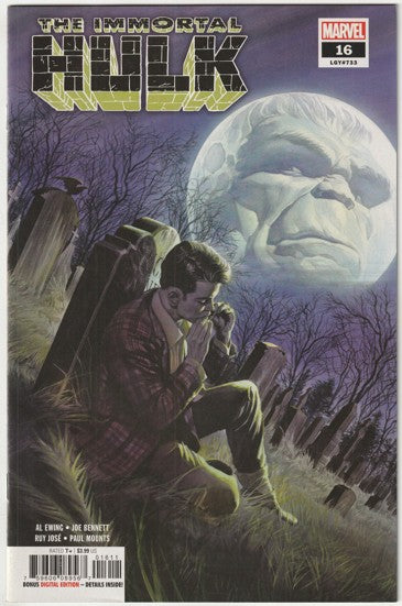 The Immortal Hulk #16, LGY #733 (2019) - Apparent Death of Doc Samson, Alex Ross Cover