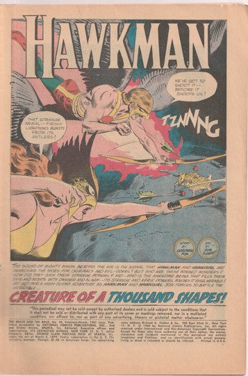 Brave and the Bold #34 (1961) - 1st Silver Age App. Hawkman & Hawkgirl