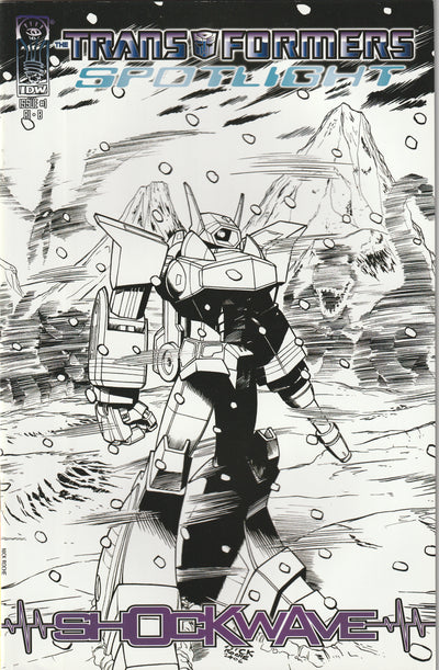 TransFormers Spotlight #1 - Shockwave (2006) - Nick Roche Incentive Sketch Cover. Limited to 1 in 50