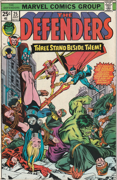 Defenders #25 (1975) - 1st appearance of Elf with a Gun (Melf), Son of Satan Appearance, Bondage cover