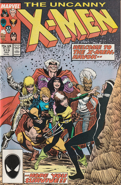 Uncanny X-Men #219 (1987) - Havok joins The X-Men