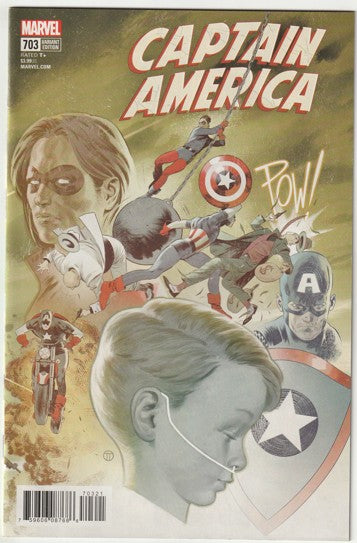 Captain America #703 (2018) - Julian Totino Tedesco Connecting Variant Cover