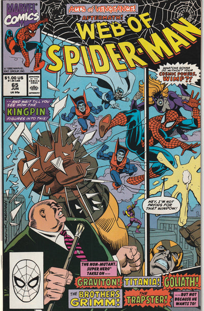 Web of Spider-Man #65 (1990) - Acts of Vengeance Tie-in