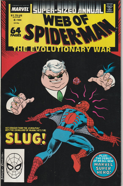 Web of Spider-Man Annual  #4 (1988) - The Evolutionary War, John Romita cover