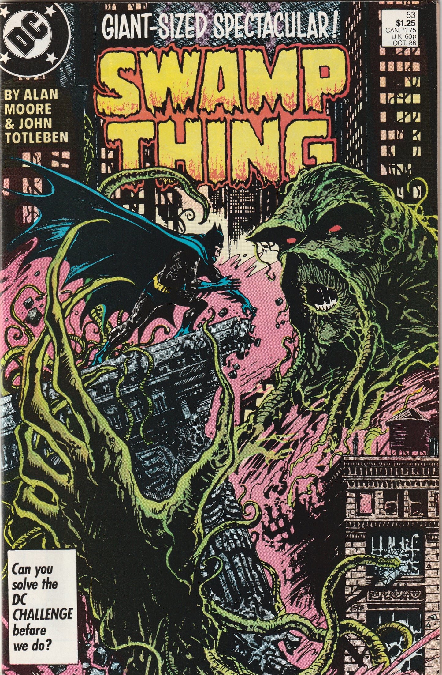 Swamp Thing #53 (Vol 2, 1986) - Arkham Asylum & Batman cover/story