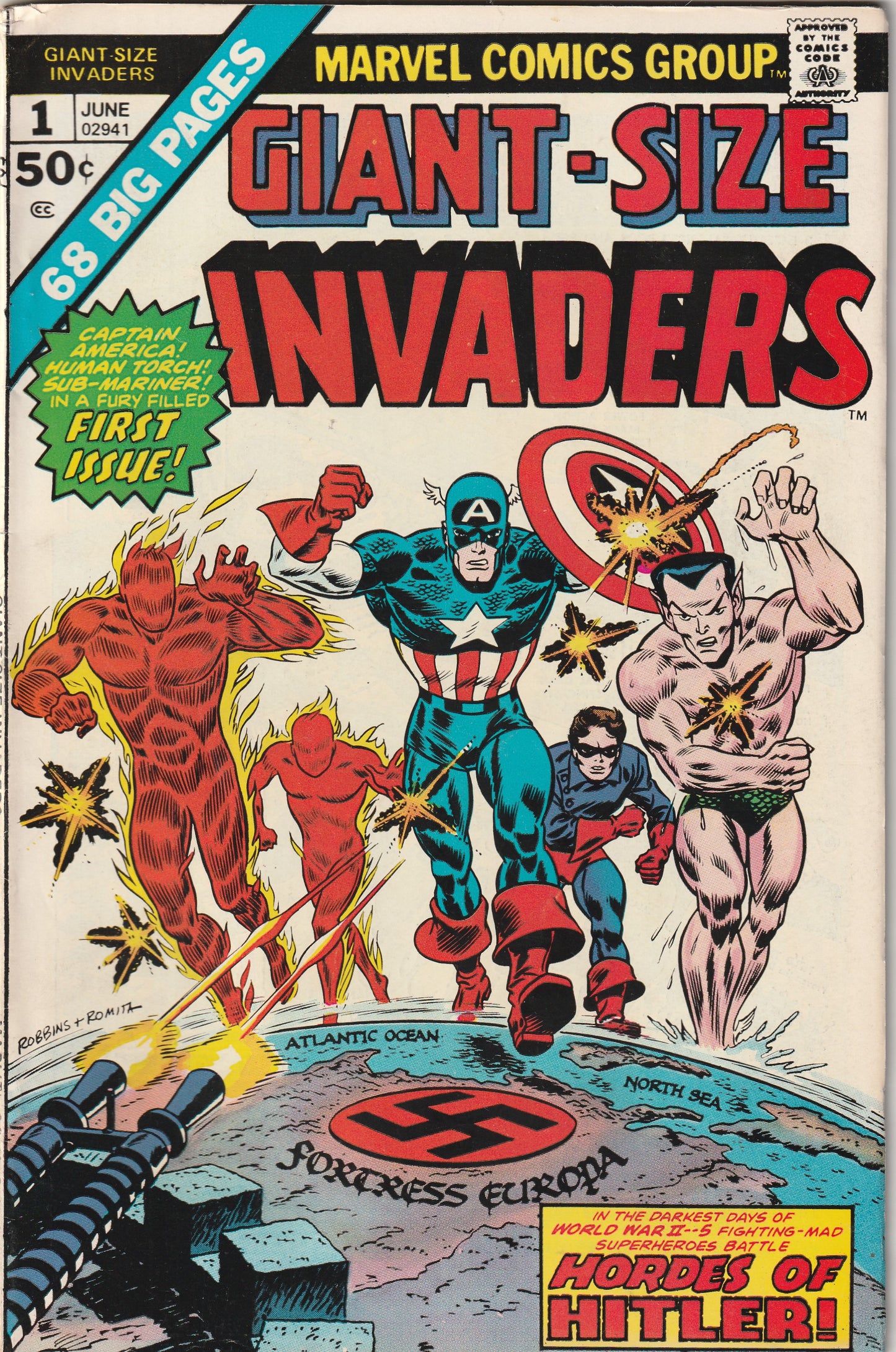 Giant-Size Invaders #1 (1975) - Reprints Submariner's origin from Submariner #1