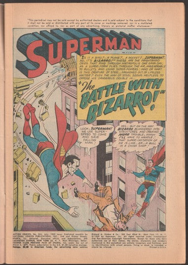 Action Comics #254 (1959) - 1st App & origin of Bizarro