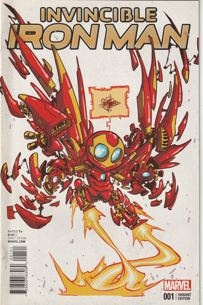 Invincible Iron Man #1 (2015) - Skottie Young Baby Variant Cover