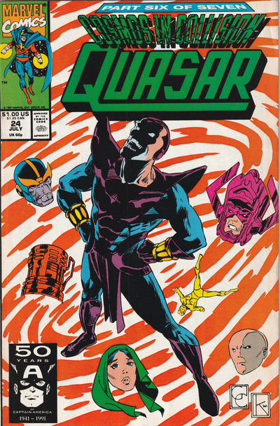 Quasar #24 (1991) - 1st appearance of Infinity (Cosmic Entity).  Thanos appearance