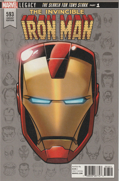 Invincible Iron Man #593 (Vol 4, 2018) - Mike McKone Legacy Headshot Variant Cover, 1:10 Ratio