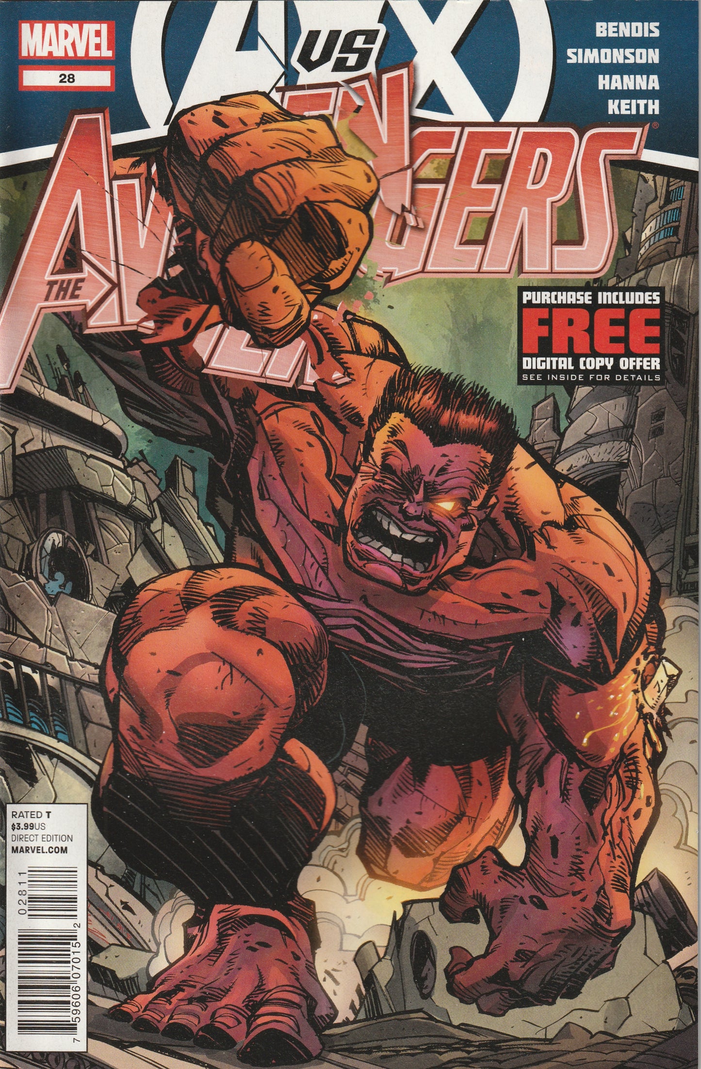 Avengers #28  (Vol 4, 2012) - Avengers vs. X-Men (AvX)