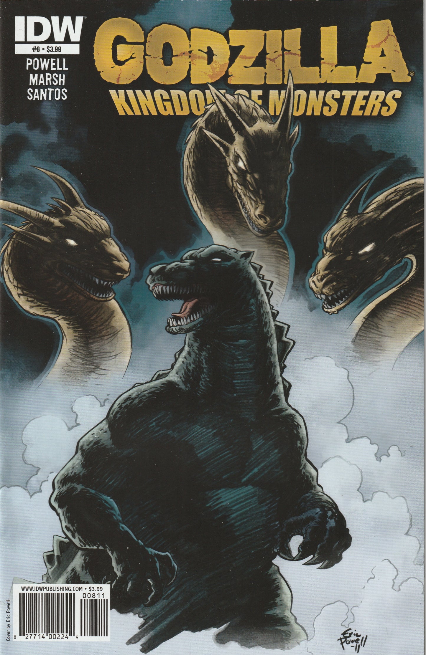 Godzilla Kingdom of Monsters #8 (2011) - Cover A by Eric Powell