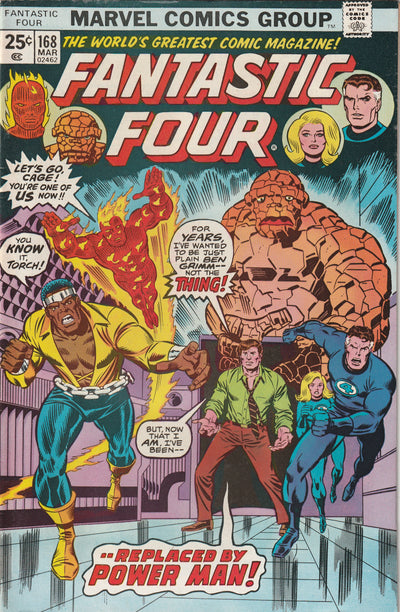 Fantastic Four #168 (1976) - The Thing Replaced by Luke Cage