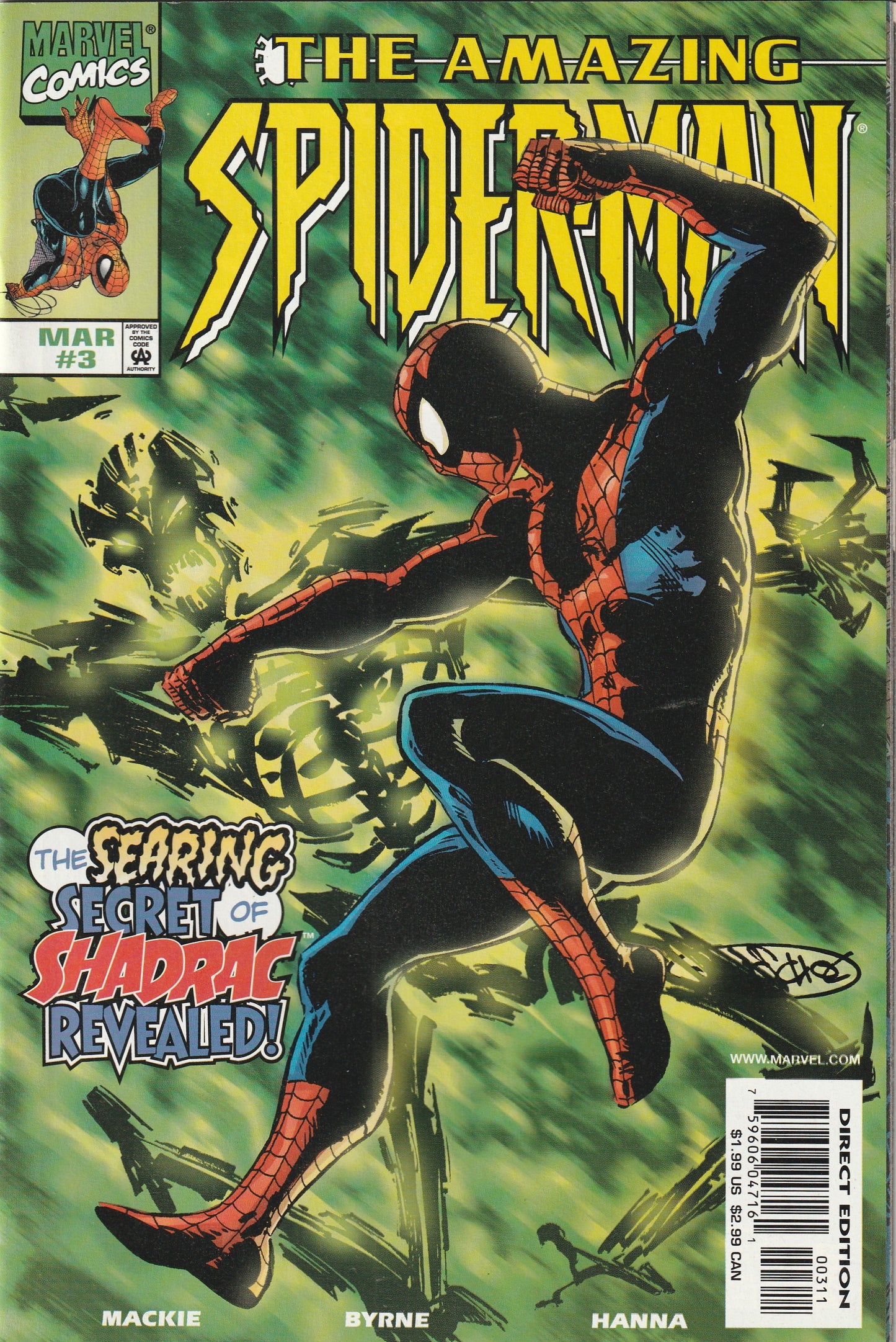 Amazing Spider-Man Vol 2 #3 (1999) - Shadrac, John Byrne Cover Art