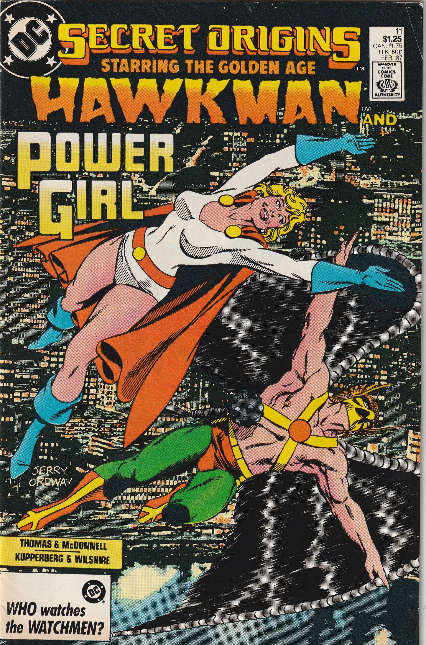 Secret Origins #11 (1987) - Golden Age Hawkman and Power Girl