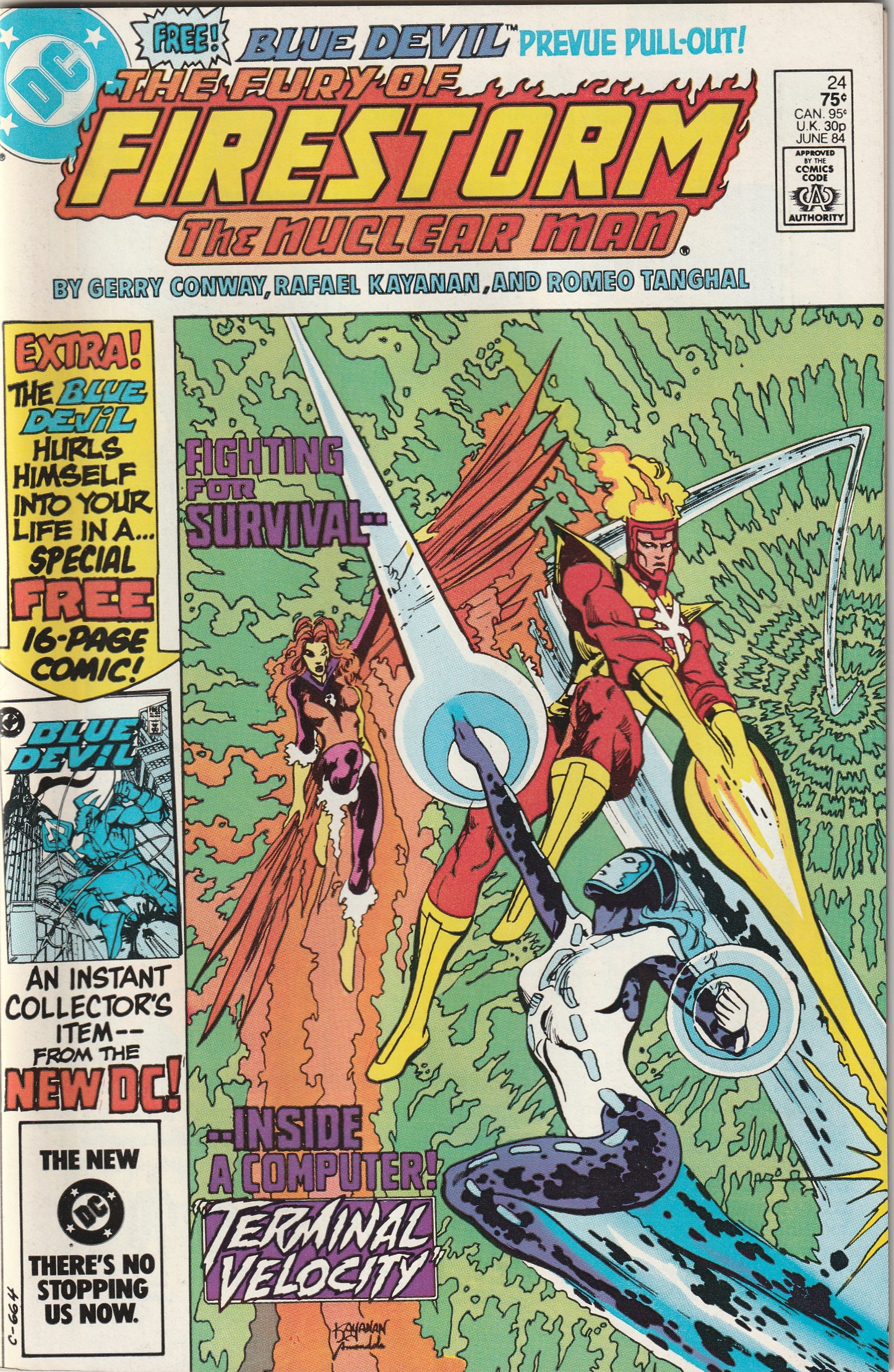 Fury of Firestorm #24 (1984) - 1st Appearance of Blue Devil (Dan Cassidy), 1st Appearance of Bug