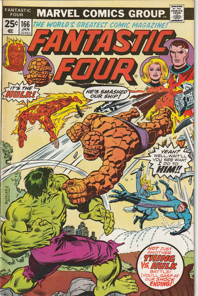 Fantastic Four #166 (1976) - Classic battle Hulk vs the Thing