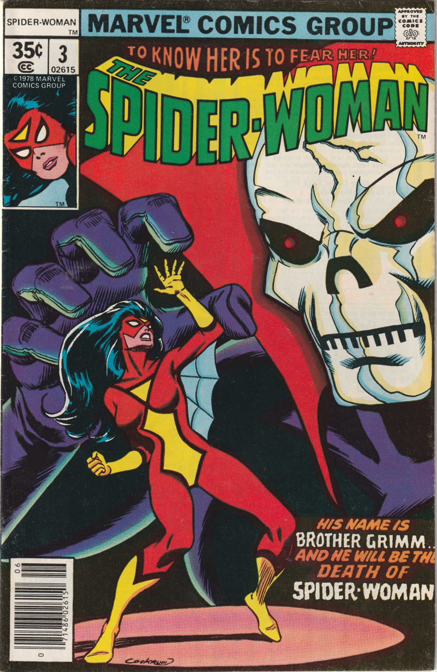 Spider-Woman #3 (1978) - Brother Grimm (Nathan Dolly) Appearance