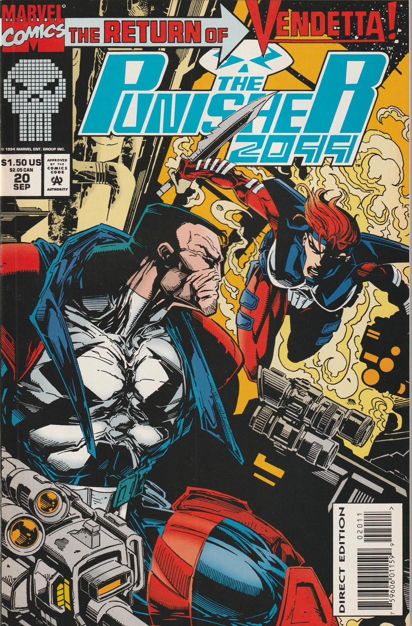 Punisher 2099 #20 (1994) - 1st appearance of Hotwire (Dean Gallows)