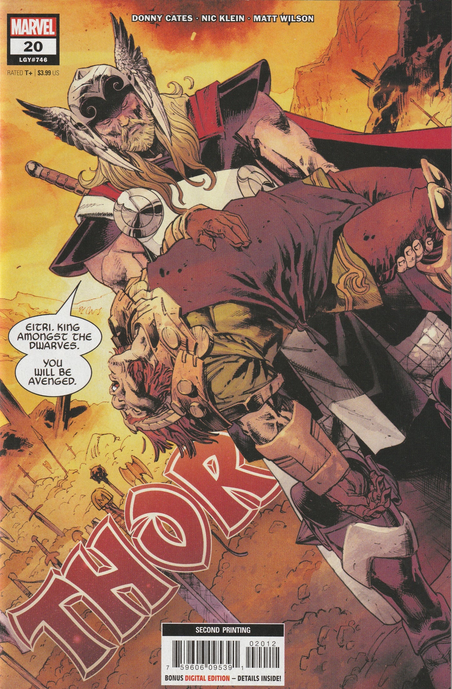 Thor #20 (LGY #746) (2022) - Nic Klein & Matt Wilson 2nd Printing Variant Cover