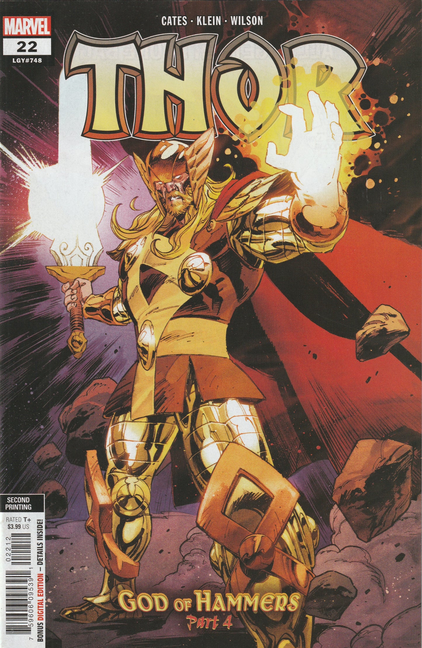 Thor #22 (LGY #748) (2022) - Nic Klein 2nd Printing Variant Cover