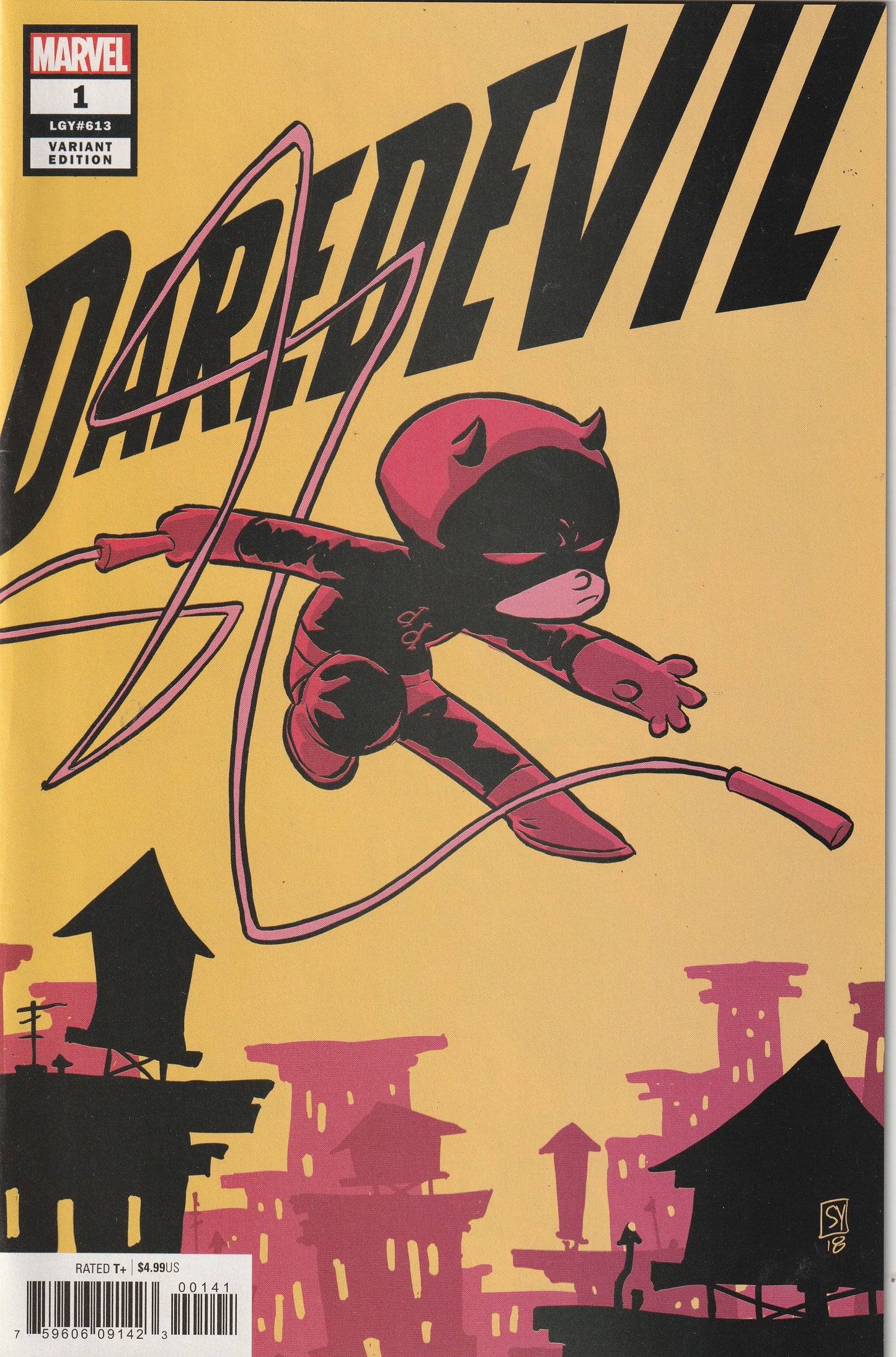 Daredevil #1 (LGY #613) (2019) - Skottie Young Variant Cover