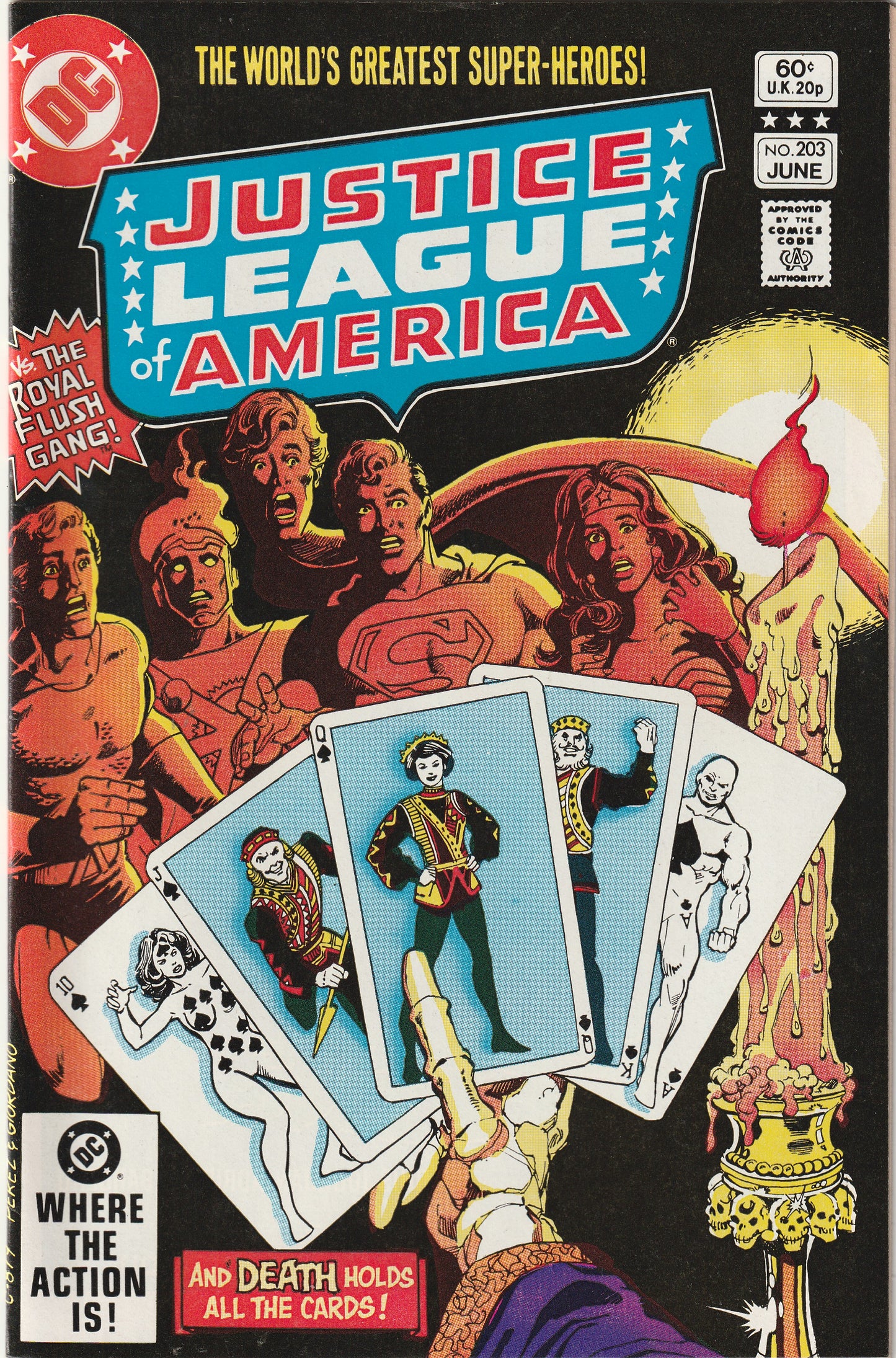 Justice League of America #203 (1982) - 1st Appearance of Second Royal Flush Gang