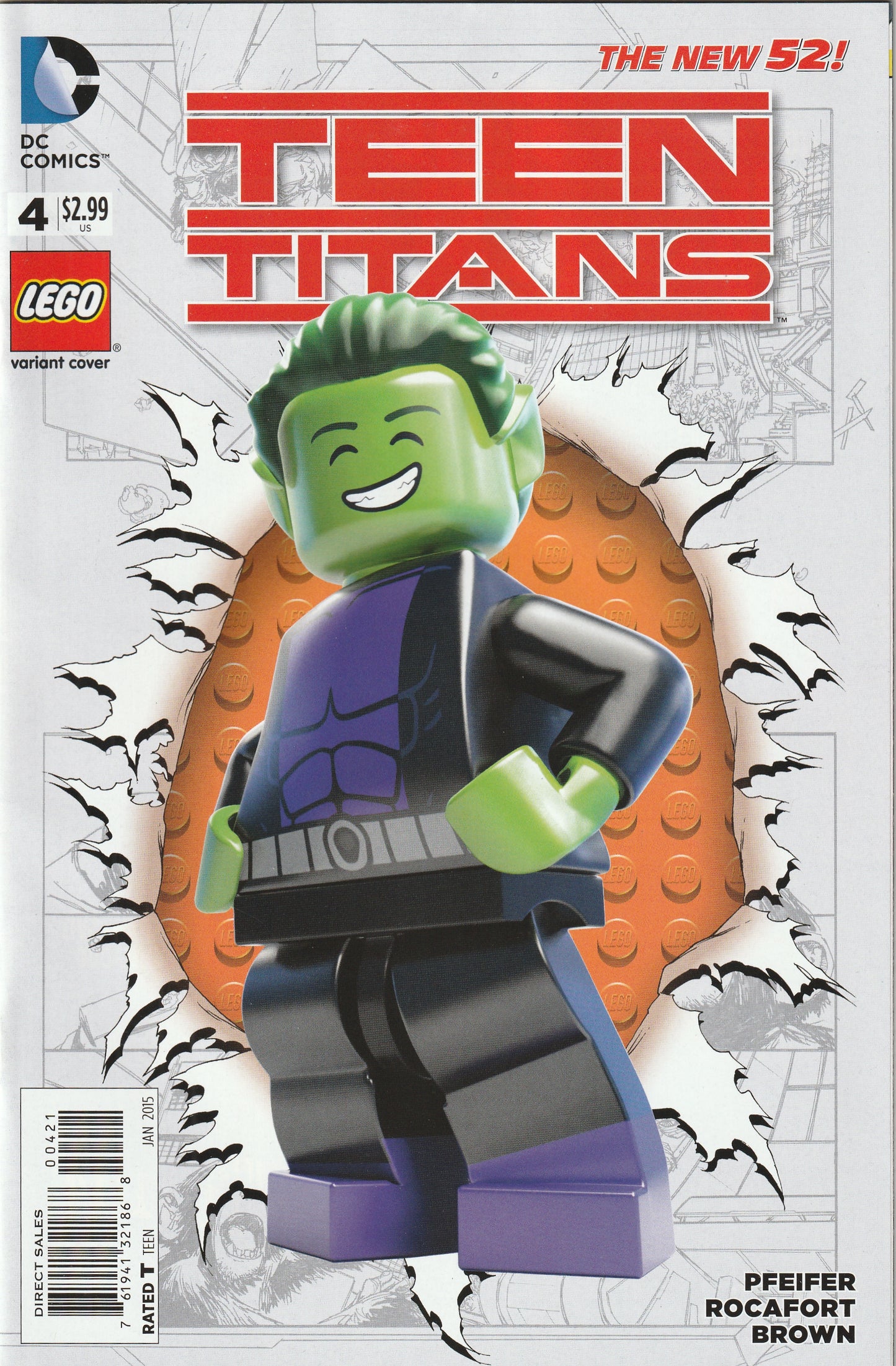 Teen Titans #4 (2015) - DC LEGO Beast Boy Variant