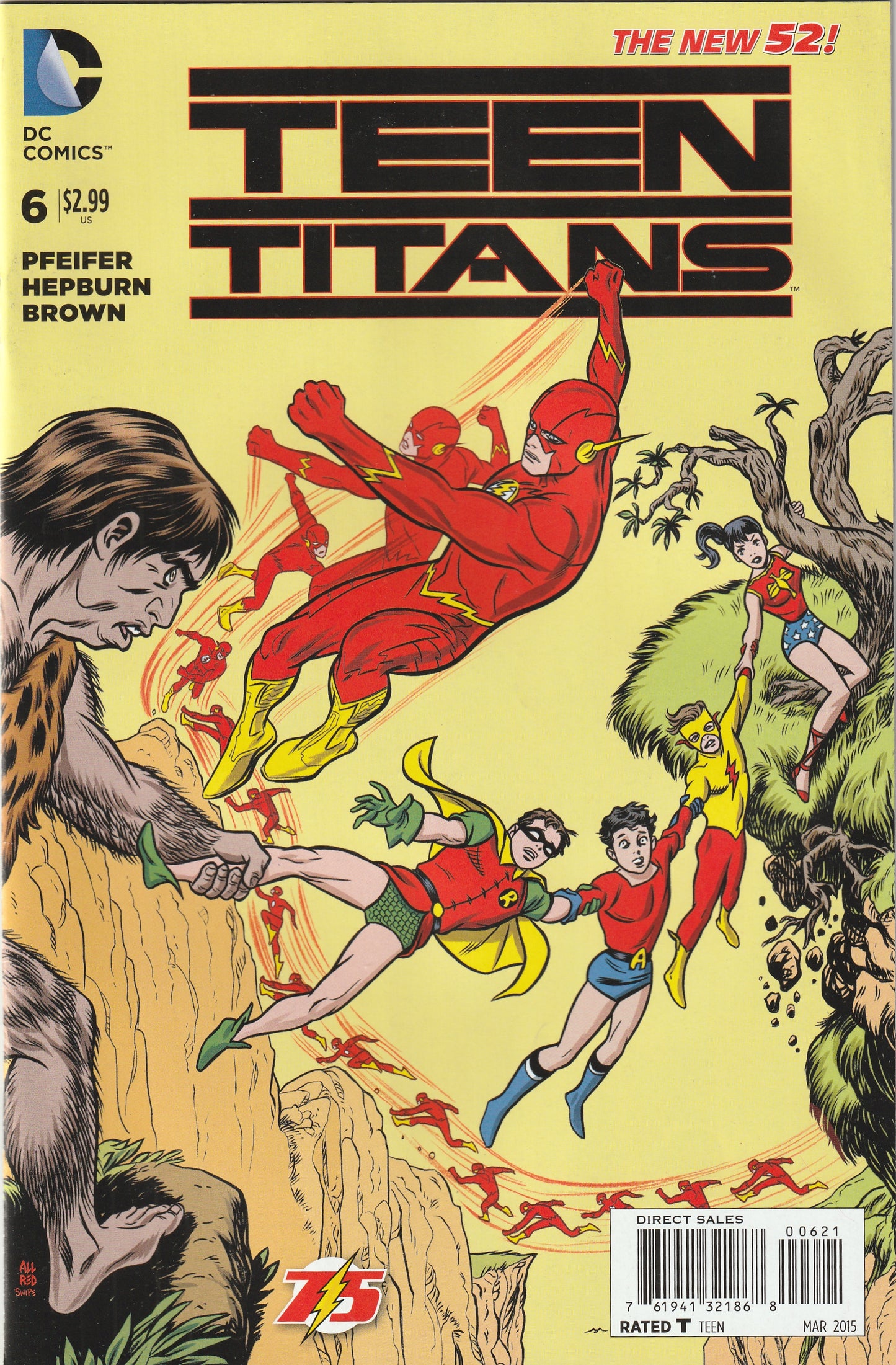 Teen Titans #6 (2015) - Michael Allred Flash 75th Anniversary Variant