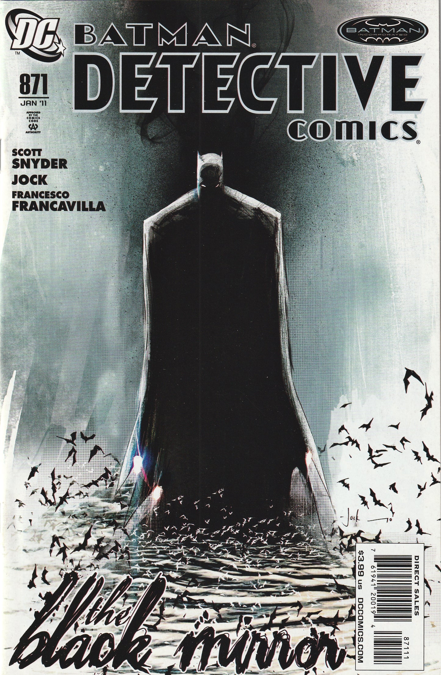 Detective Comics #871 (2011) - 1st Scott Snyder Work on Batman; The Black Mirror; Iconic Jock cover