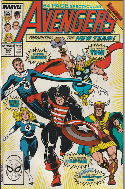 Avengers #300 (1989) - Double size, New Avengers Team line-up