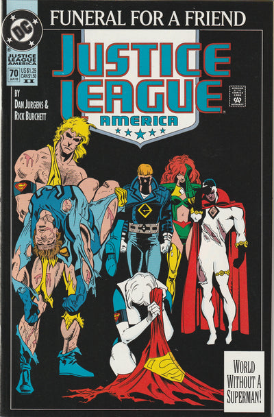 Justice League America #70 (1993) - 2nd Printing Funeral For A Friend