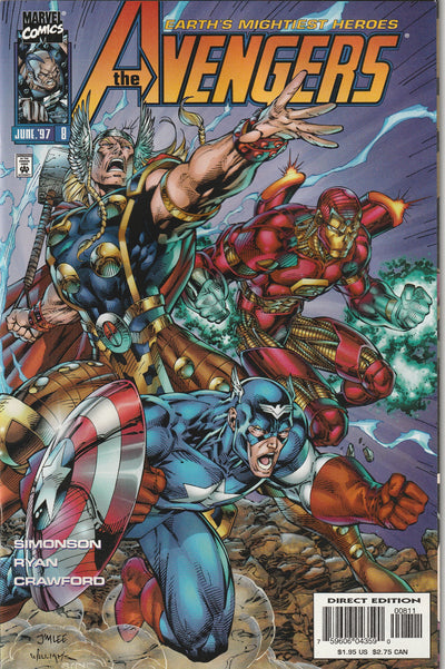 Avengers #8 (1997) - Heroes Reborn - Jim Lee cover