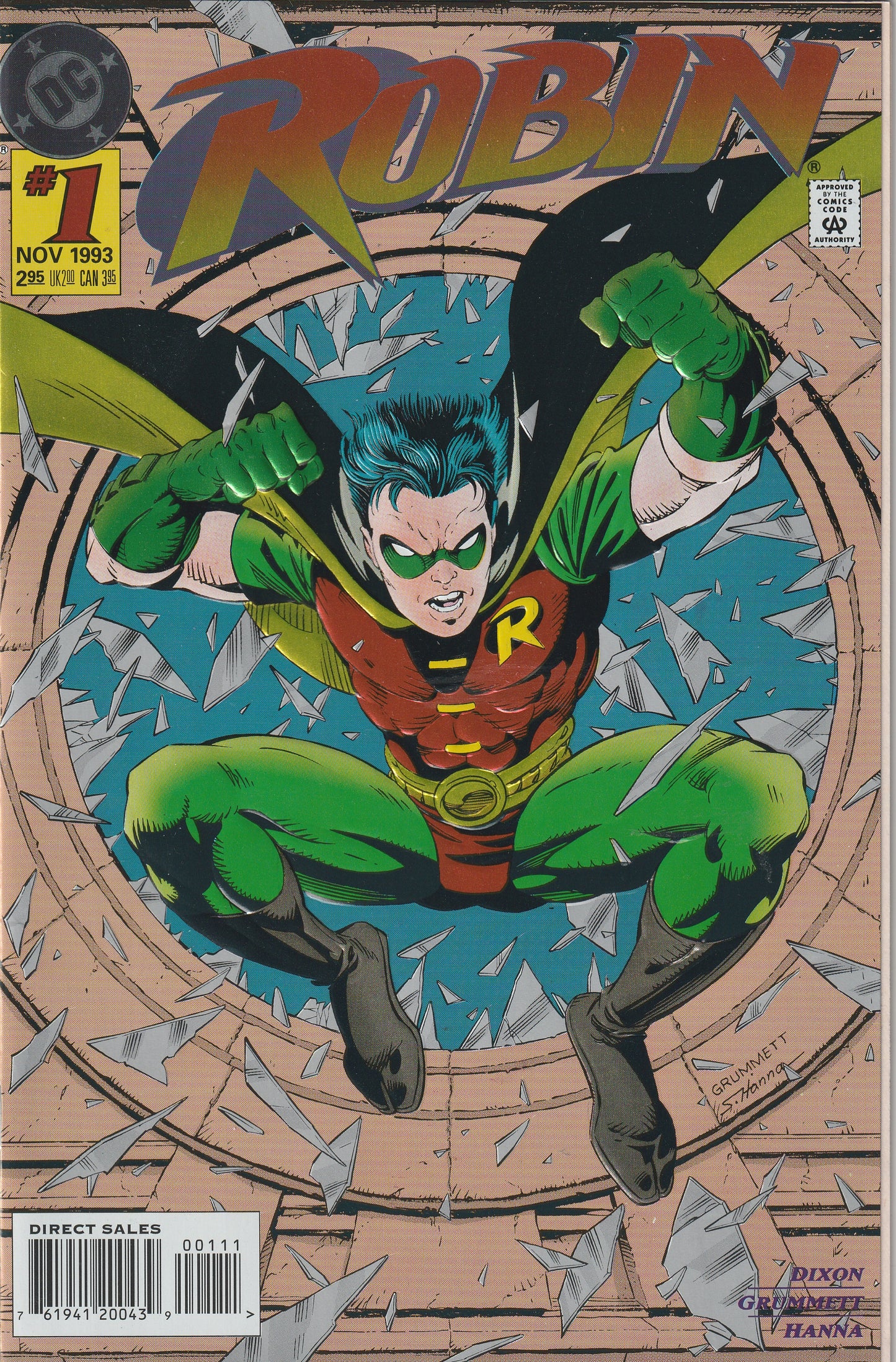 Robin #1 (1993) - Embossed foil cover