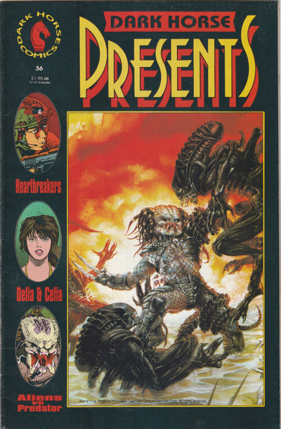 Dark Horse Presents #36 (1990) - Dave Dorman Painted Cover B Variant, 1st appearance of Aliens vs. Predator