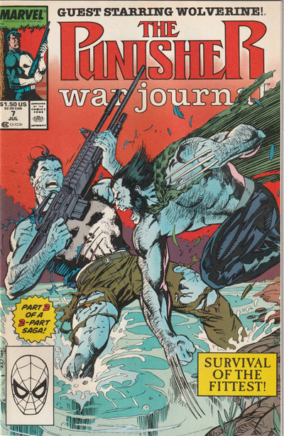 Punisher War Journal #7 (1989) - Starring Wolverine
