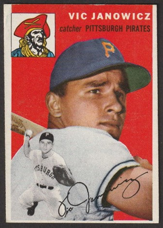 1954 Topps Baseball - #16 Vic Janowicz - Pittsburgh Pirates