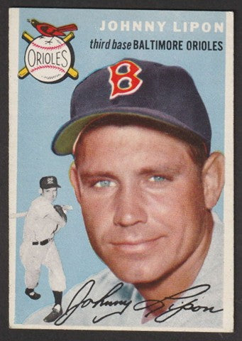 1954 Topps Baseball - #19 Johnny Lipon - Baltimore Orioles
