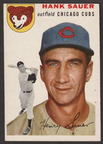 1954 Topps Baseball - #4 Hank Sauer - Chicago Cubs