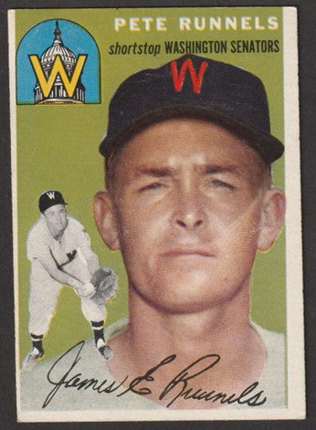 1954 Topps Baseball - #6 Pete Runnels - Washington Senators