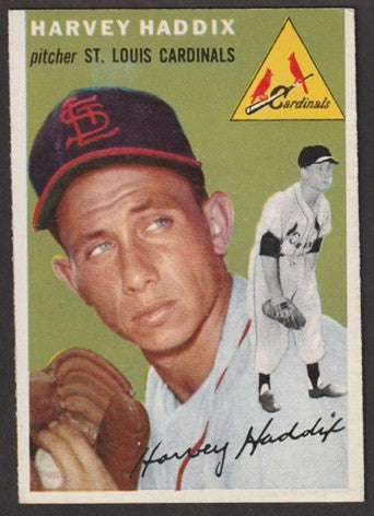 1954 Topps Baseball - #9 Harvey Haddix - St. Louis Cardinals