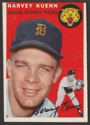 1954 Topps Baseball - #25 Harvey Kuenn RC - Detroit Tigers