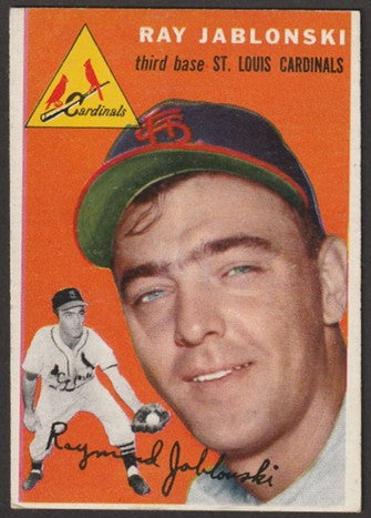 1954 Topps Baseball - #26 Ray Jablonski - St. Louis Cardinals